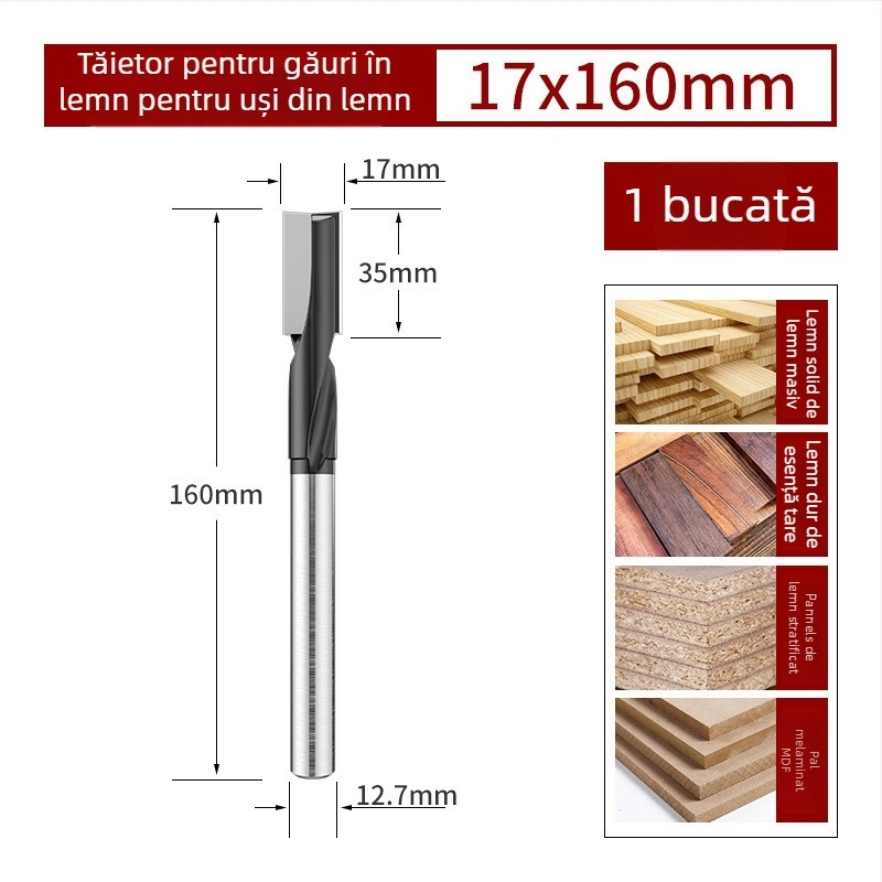 Freză pentru găuri în încuietoarea ușii — spirală și dreaptă, pentru gravură și frezare pe lemn