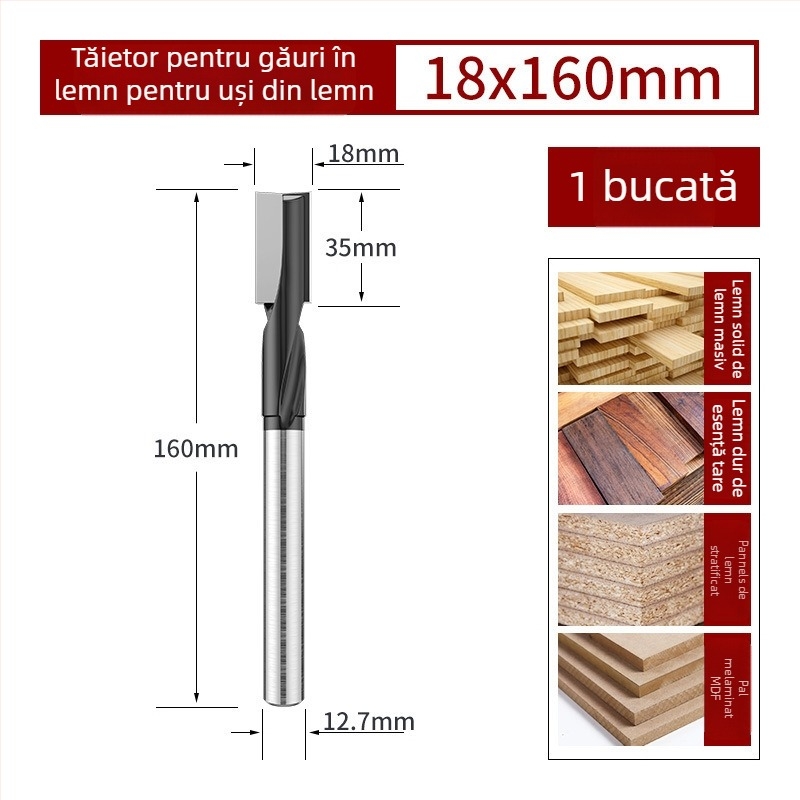 Freză pentru găuri în încuietoarea ușii — spirală și dreaptă, pentru gravură și frezare pe lemn