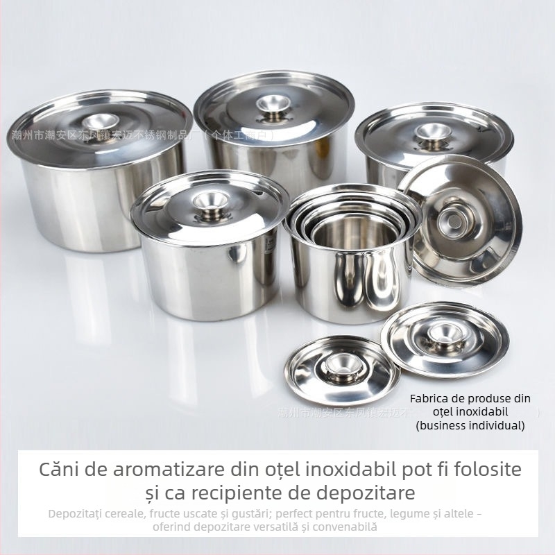 Hongmai borcan din oțel inoxidabil pentru condimente solide, bucătărie, cu logo imprimat