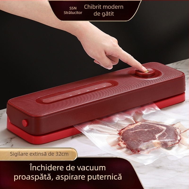 Shiny Superior Mașină de sigilare cu vid – model Light Luxury Sealing Machine, funcții: sigilare cu vid, ambalare din plastic, alimentare USB, carcasă din plastic