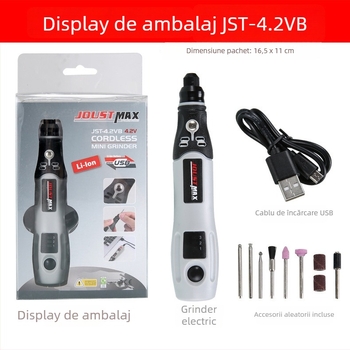Hang ting polizor portabil cu acumulator pentru gravură și polizare, 4.2V, 3 viteze