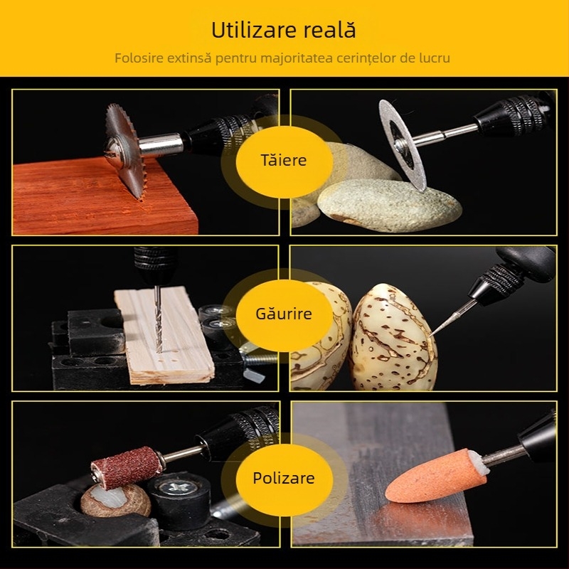 Freza/grinder electric pentru gravură – unealtă manuală, multifuncțională pentru matrițe, gravură și curățare a rosturilor, 5V alimentare