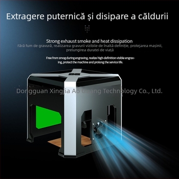 Mașină de gravură cu laser K6 – portabilă, de birou, compactă; materiale: lemn, carton, hârtie, plastic, textile, piele; tensiune: AC 1-fază/DC ≤ 50V