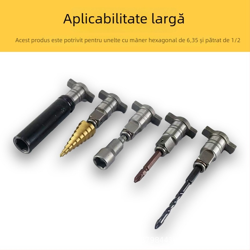 Set de adaptoare pentru cheie electrică cu ax pătrat, dublu scop – accesorii multifuncționale pentru capete și biti