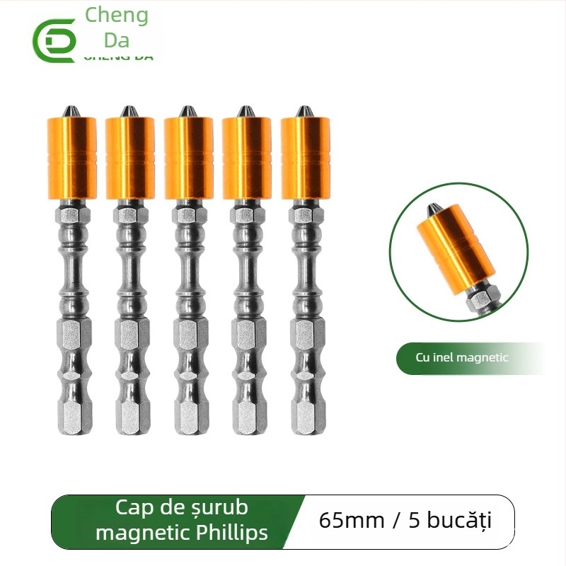 Vârf de șurub cu inel magnetic, cruce, material S2, greutate 20 g