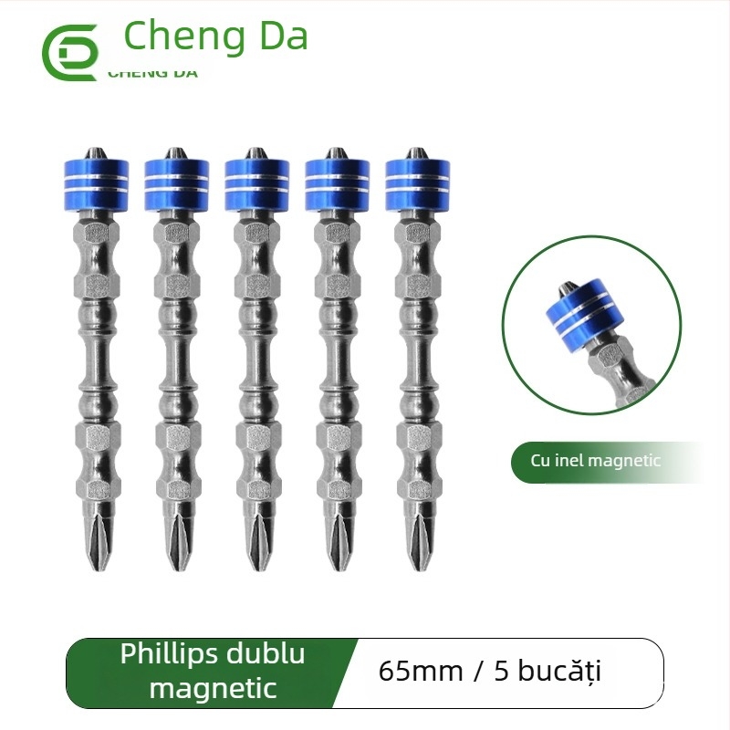 Vârf de șurub cu inel magnetic, cruce, material S2, greutate 20 g