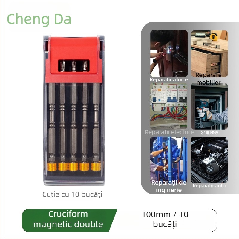 Vârf de șurub cu inel magnetic, cruce, material S2, greutate 20 g