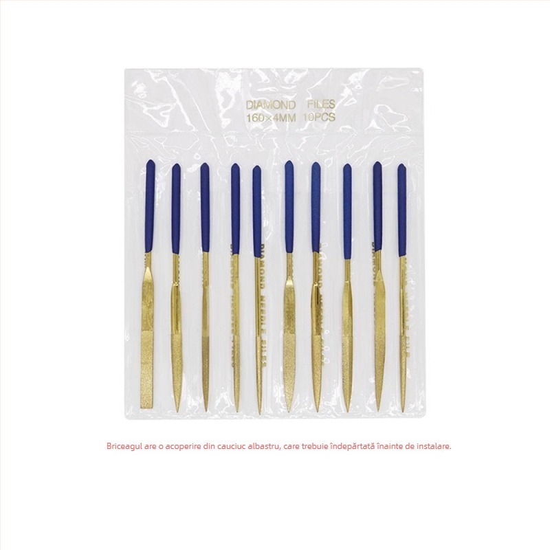 MOKIN Fişă diamant cu suprafață plăcut titan, mâner din lemn solid Sour Branch Wood, dublă tăiere pentru tâmplărie