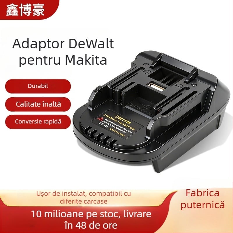 Convertor Makita MT pentru unelte – adaptor pentru încărcător Dewalt, Li-ion, tensiune de intrare 3.6V, interval 18–21V