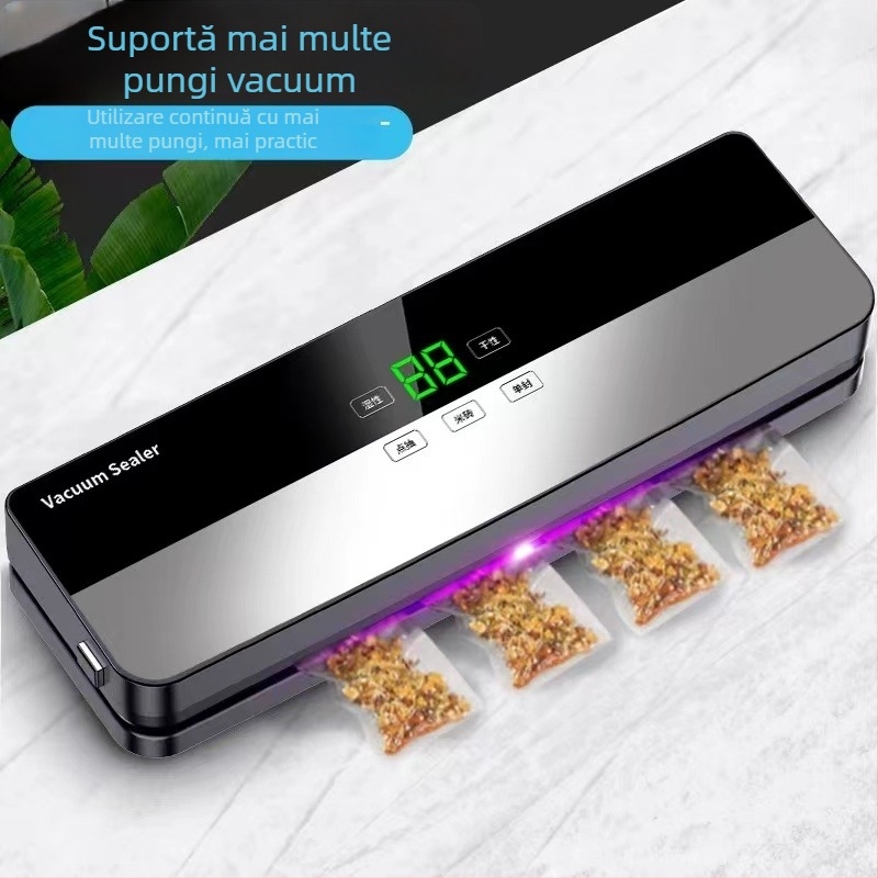 Mașină de vidat pentru alimente – Automată, dual pentru uscat/umed, Model 08, Compactă