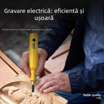 Set mașină electrică de gravură cu baterie Li, daltă de mână pentru dulgherie și sculptură a rădăcinilor bonsai — Tensiune: AC monofazat / DC ≤50V