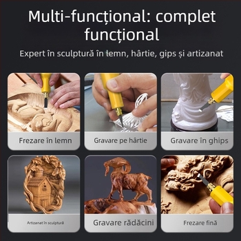 Set mașină electrică de gravură cu baterie Li, daltă de mână pentru dulgherie și sculptură a rădăcinilor bonsai — Tensiune: AC monofazat / DC ≤50V