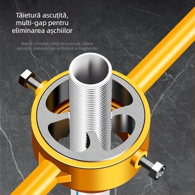 Set de șase piese pentru conducte PPR: unealtă de filetare pentru țevi și inel pentru țevi