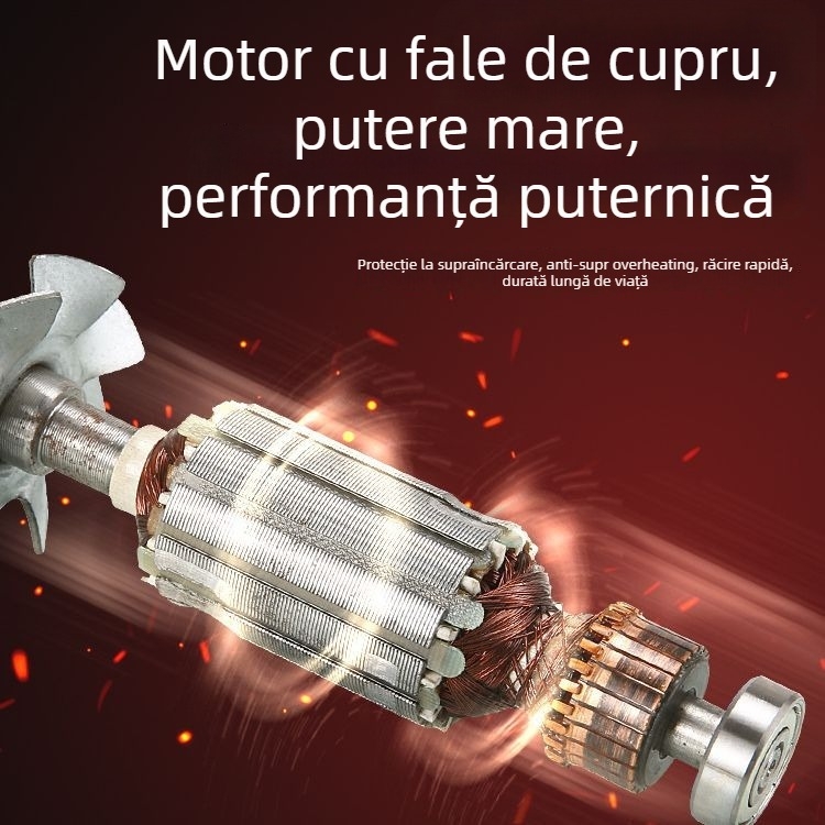 Mașină de prelucrare a lemnului cu reglaj de viteză, pentru tăiere și frezare; unelte electrice multifuncționale pentru canelări și găuri; alimentare la rețea 220V; seria tâmplărie