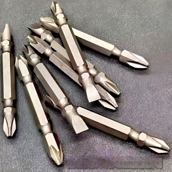 Set de bituri pentru șurubelniță: dual-use - cap plat și Philips, magnetice, ultra-tari, cu capete duble pentru bormașină