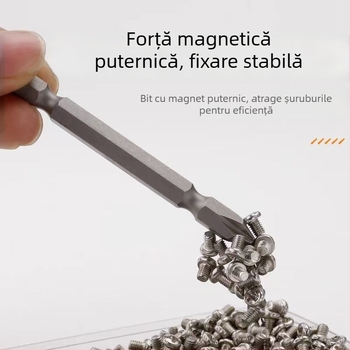 Set de bituri pentru șurubelniță: dual-use - cap plat și Philips, magnetice, ultra-tari, cu capete duble pentru bormașină