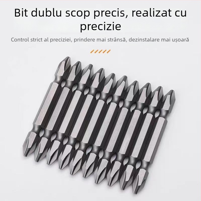 Set de bituri pentru șurubelniță: dual-use - cap plat și Philips, magnetice, ultra-tari, cu capete duble pentru bormașină