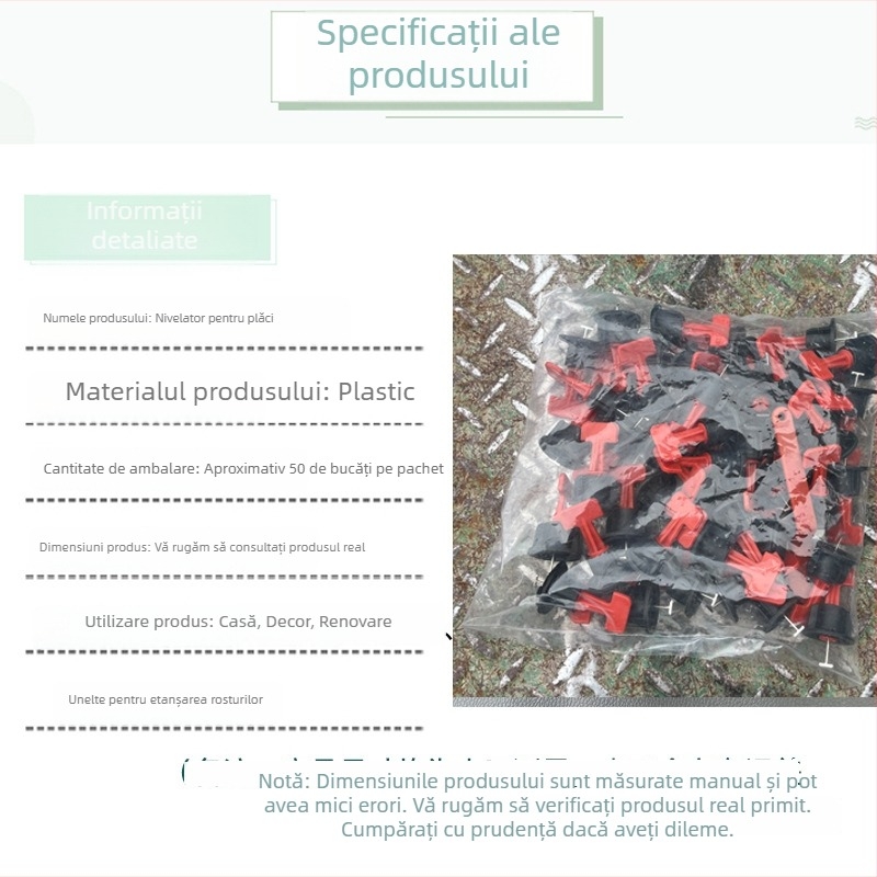 Locator de nivelare a plăcilor Fengsen Limiter, ac înlocuibil, unealtă auxiliară pentru montarea plăcilor