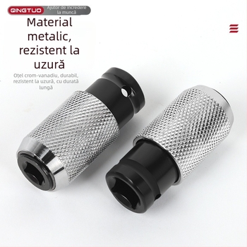 Adaptor pentru bormașină cu ax pătrat, interfață cu patru caneluri, oțel cu carbon înalt, mandrină cu arc