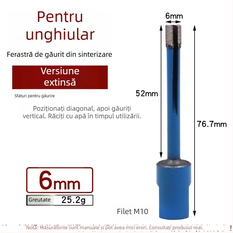 Xixinbo burghiu diamant lung pentru polizorul unghiular – marmură, ceramică și granit