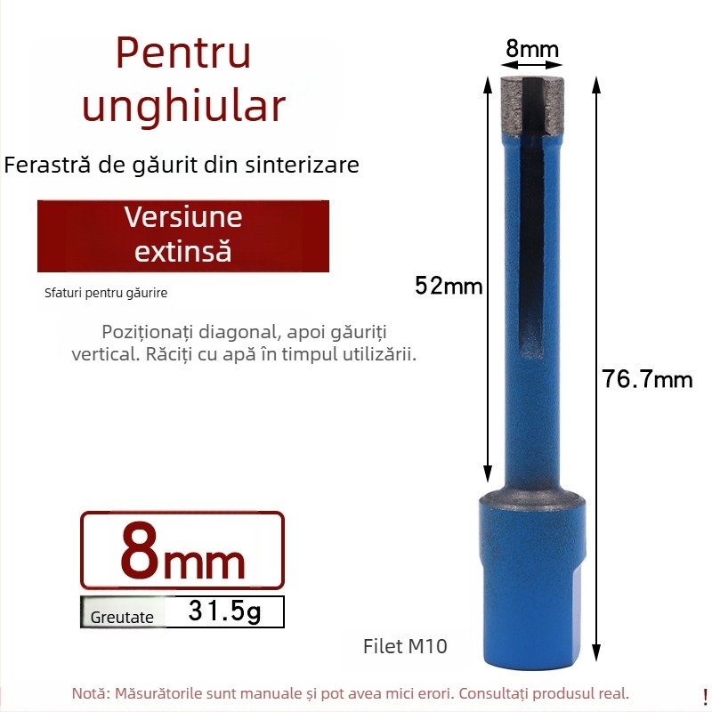 Xixinbo burghiu diamant lung pentru polizorul unghiular – marmură, ceramică și granit