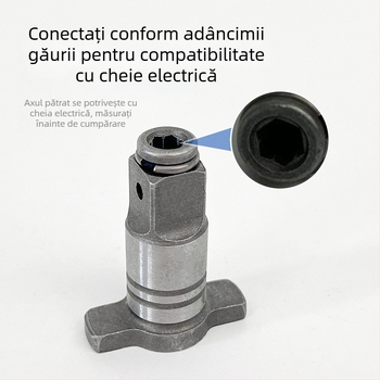 Cap adaptor pentru cheie electrică cu utilizare dublă, ax pătrat, ax în formă de T, adaptor multifuncțional pentru biti