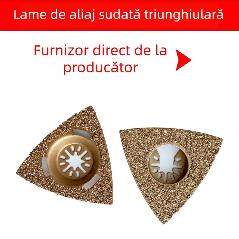 UNT lamă pentru unealta oscilantă – lamă din aliaj pentru șlefuire și tăiere, foaie triunghiulară din aliaj