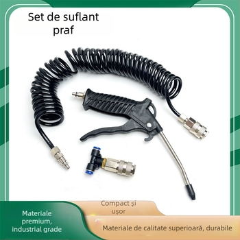 Set pneumatic pentru suflat praf, stil european, cu accesorii pentru țeavă spirală de evacuare a cenușei