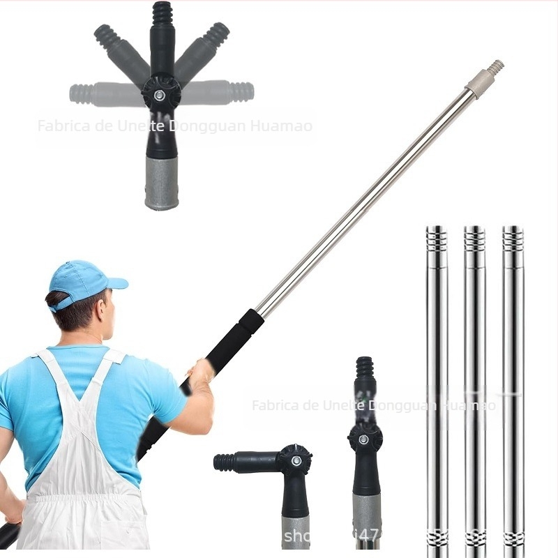 HM marcă Țeavă de conectare extinsă – unealtă telescopică pentru construcții, cu cap rotativ de 180° și clemă universală