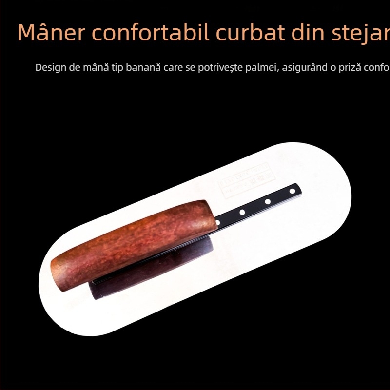 Hongtaiya mistrie rotundă, cap dublu, oțel inoxidabil 3Cr13/420, grosime 0.8 mm – pentru tencuire, zidărie și finisare podele din ciment