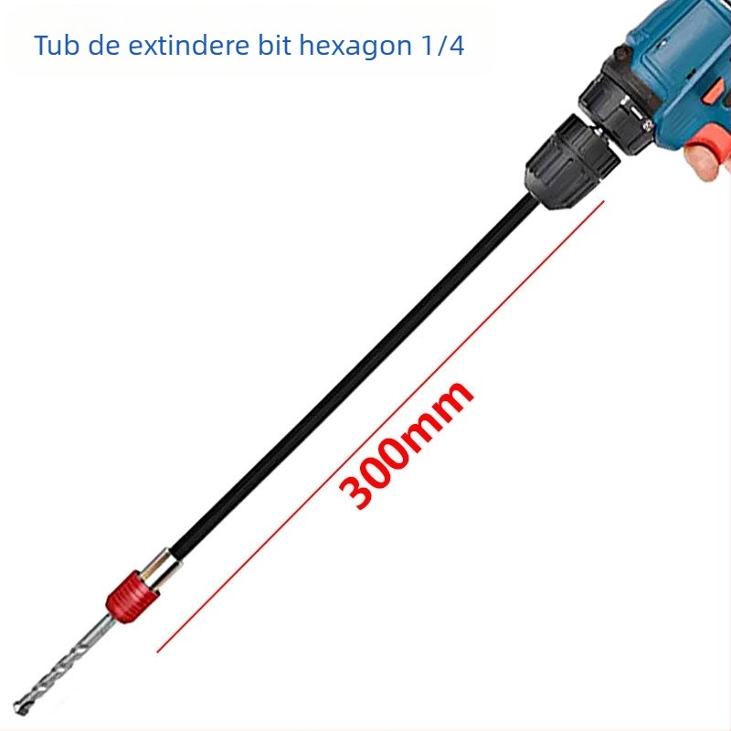 Bară de extensie hexagonală cu eliberare rapidă și adaptor cu blocare automată, din aliaj, ax hexagonal de 1/4 inch pentru bormașină electrică