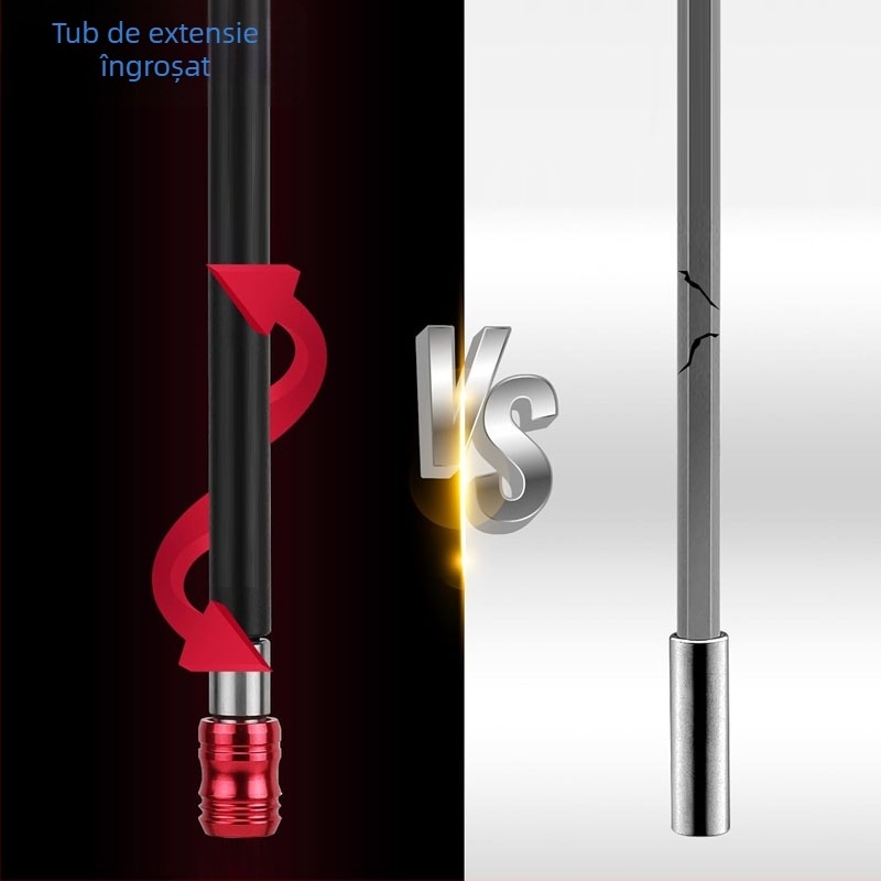 Bară de extensie hexagonală cu eliberare rapidă și adaptor cu blocare automată, din aliaj, ax hexagonal de 1/4 inch pentru bormașină electrică