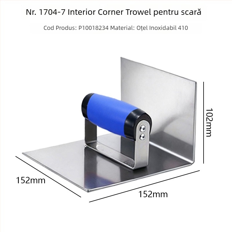 Peng Gong 410 oțel inoxidabil — set de mistrii colț Yin-Yang în formă de scară, unelte pentru tencuirea pereților și renovarea scărilor