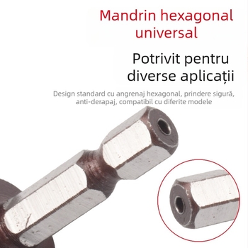 Set de unelte pentru tâmplă - 5 piese, mâner hexagonal, daltă cu cinci lame pentru fasonarea colțurilor, degrosare și extinderea găurilor