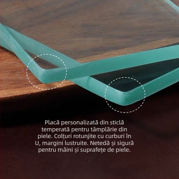 Placă de lustruire a marginii sticlei pentru sticlă securizată – placă de susținere robustă, spate rugos, utilizare DIY, greutate 255–430 g