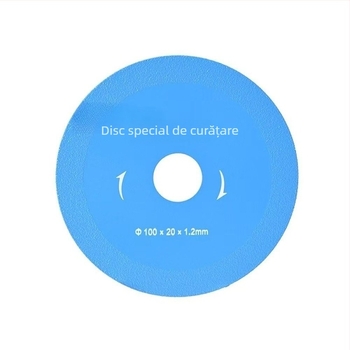 Disc diamant pentru curățarea rosturilor plăcilor și disc de tăiere cu caneluri pentru piatră microcristalină și plăci vitrificate, tăiere uscată cu polizor unghiular