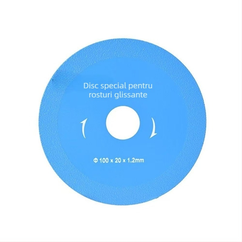 Disc diamant pentru curățarea rosturilor plăcilor și disc de tăiere cu caneluri pentru piatră microcristalină și plăci vitrificate, tăiere uscată cu polizor unghiular