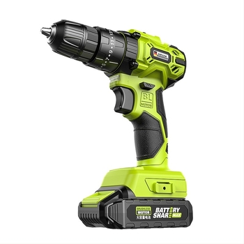 ZHIPU ciocan‑drel fără cablu cu motor fără perii, baterie Li‑ion reîncărcabilă de 48V, design drept, reglaj continuu al vitezei, mandrină cu trei fălci, pentru uz casnic