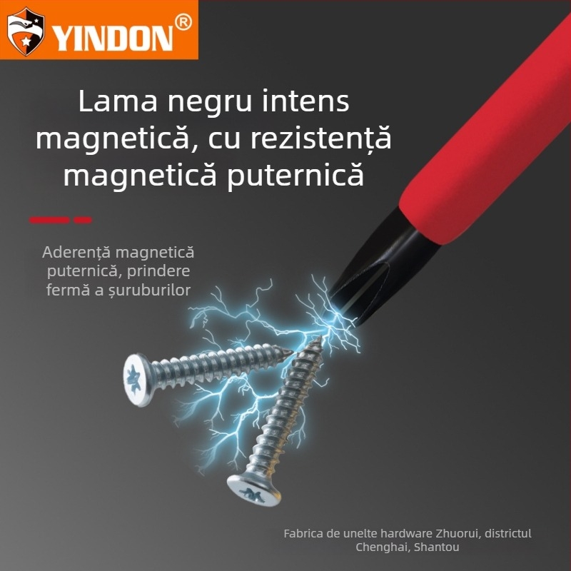 Set de șurubelnițe pentru electricieni, magnetice, izolate, cu capete cruci și plate, 1000V, oțel carbon