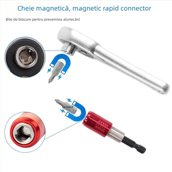 Set de 102 biți pentru șurubelnița electrică, din oțel S2, nemagnetic, neizolat