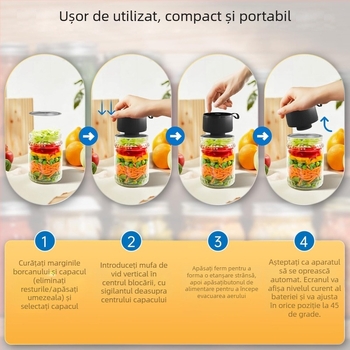 Sistem de sigilare pentru borcane Mason, sigilare prin vid pentru uz casnic, călătorii și ambalare