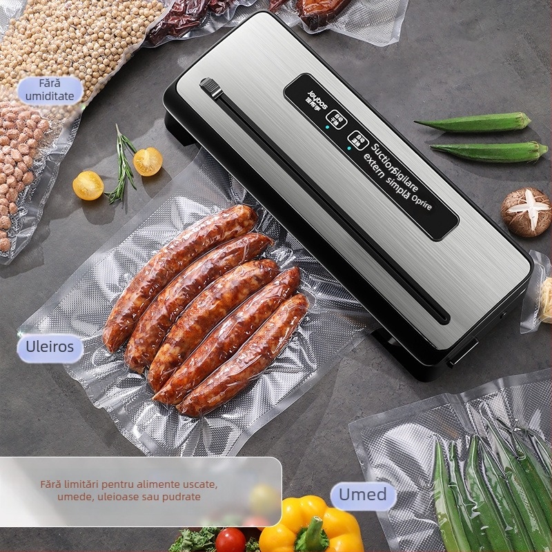Mașină de vidat, complet automată, pentru ambalarea alimentelor, uz casnic și comercial