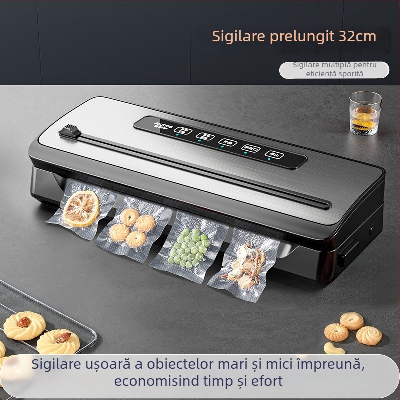 Mașină de vidat, complet automată, pentru ambalarea alimentelor, uz casnic și comercial