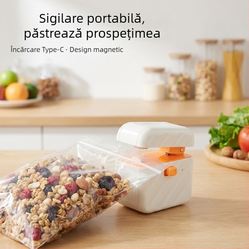 Clips sigiliu pentru pungi – compact, sigilare termică, imprimare logo, prelucrare la comandă