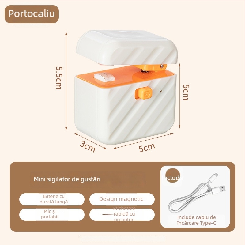 Clips sigiliu pentru pungi – compact, sigilare termică, imprimare logo, prelucrare la comandă