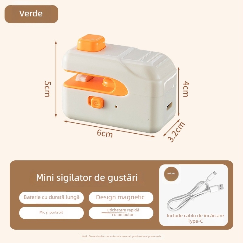 Clips sigiliu pentru pungi – compact, sigilare termică, imprimare logo, prelucrare la comandă