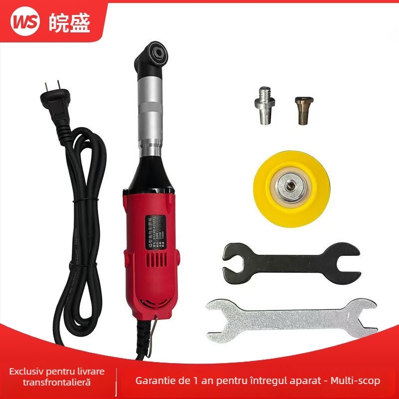 Polizor electric unghiular cu cot de 90°, design suspendat, reglare în 6 trepte, alimentare la priză, 110–240V, 2,5 kg, pentru tăiere și polizare, îndepărtarea ruginii