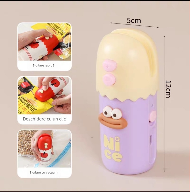 Mașină portabilă de vidat, 3 în 1, pentru ambalarea alimentelor de acasă — Brand: Yili, Model: YL021, Ambalare: 100 buc./cutie, Stil: Modern minimalist