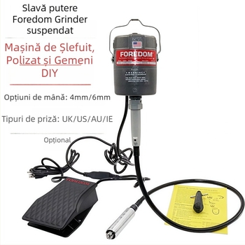 CC-30 Grinder suspendat pentru gravură în jad, piatră și lemn (Viteză în gol 1800 rpm; Alimentare la priză; 110–220V; Potrivit pentru diverse produse)
