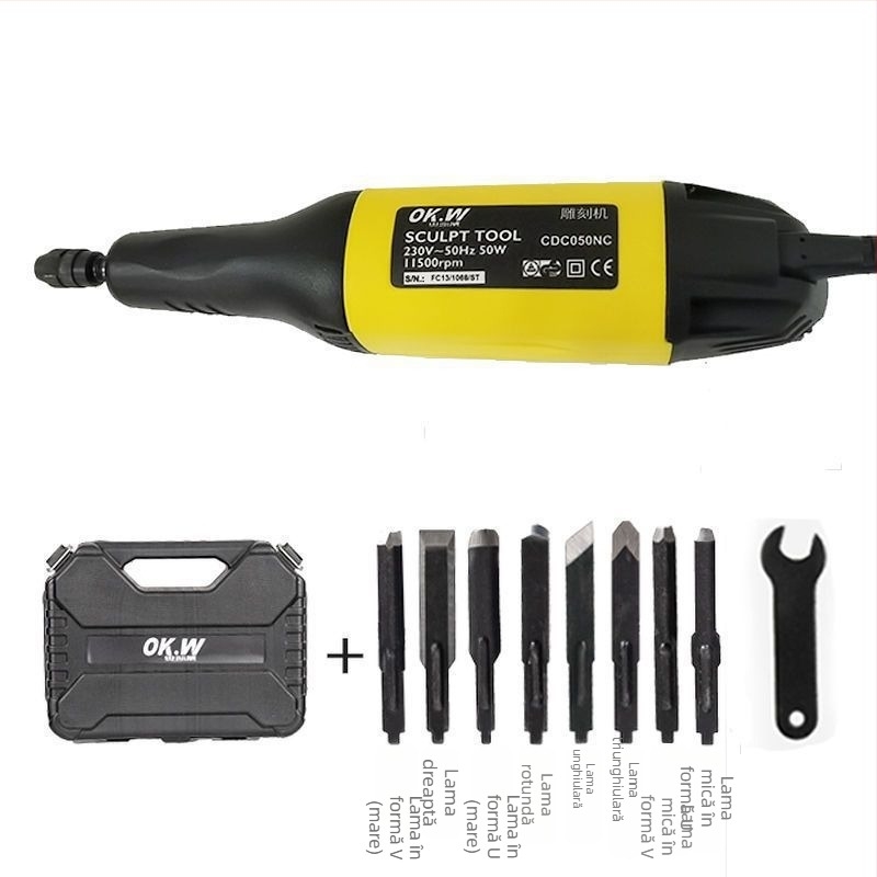 Unealtă electrică de sculptură în lemn pentru gravură și sculptură în lemn | Alimentare prin priză, 220–280V, potrivită pentru lemn, plăci și proiecte DIY bonsai